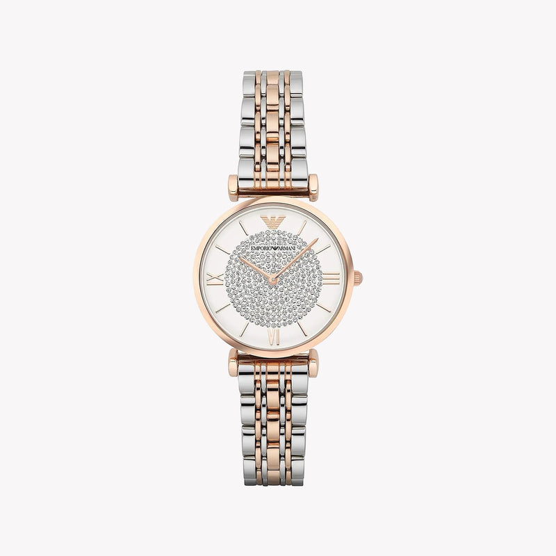 Emporio Armani Women's Rose Gold Watch, White Dial | Ar1926 by i-watch