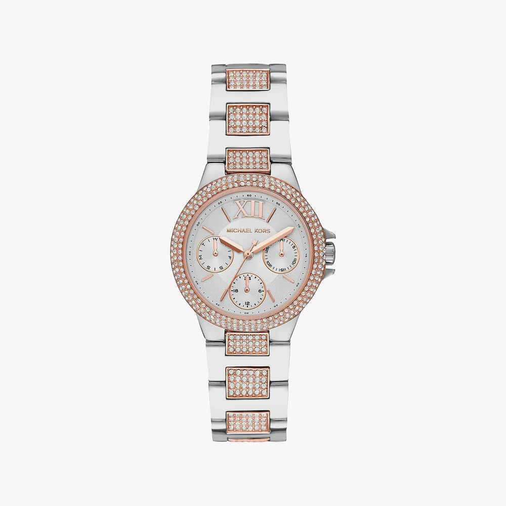 Michael Kors Women's Silver-Rose Gold Watch, Silver Dial | Mk6846 by i-watch