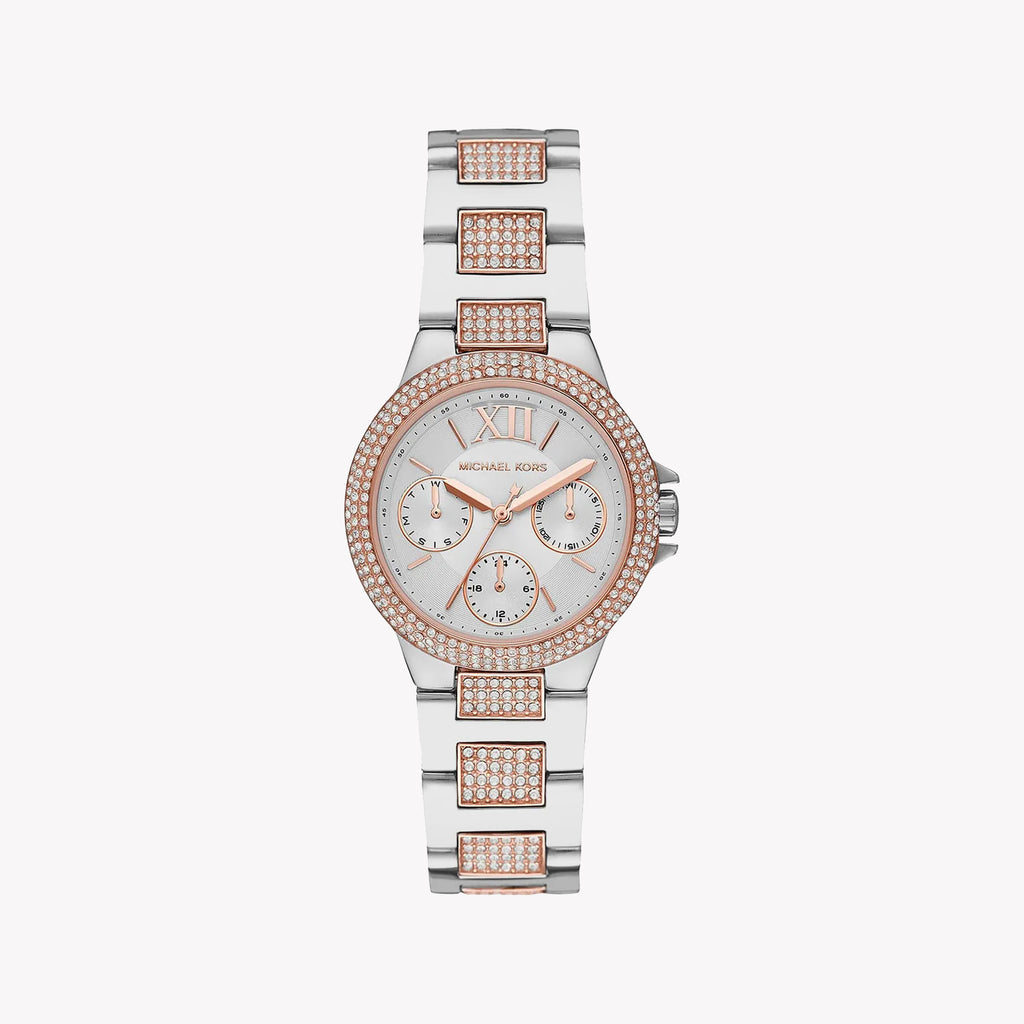 MICHAEL KORS MK6846 - ELEGANT HARMONY - WOMEN'S STAINLESS STEEL WATCH WITH SILVER-ROSE GOLD ACCENTS