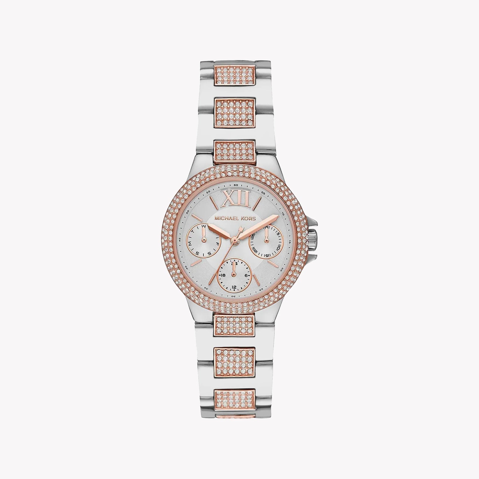 Michael Kors Women's Silver-Rose Gold Watch, Silver Dial | Mk6846 by i-watch