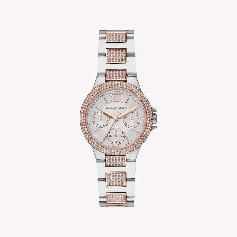 Michael Kors Women's Silver-Rose Gold Watch, Silver Dial | Mk6846 by i-watch
