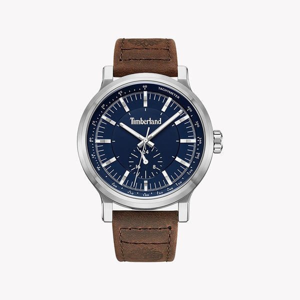 Timberland Men's Brown Leather Watch, Blue Dial | Tdwgf2231001 by i-watch