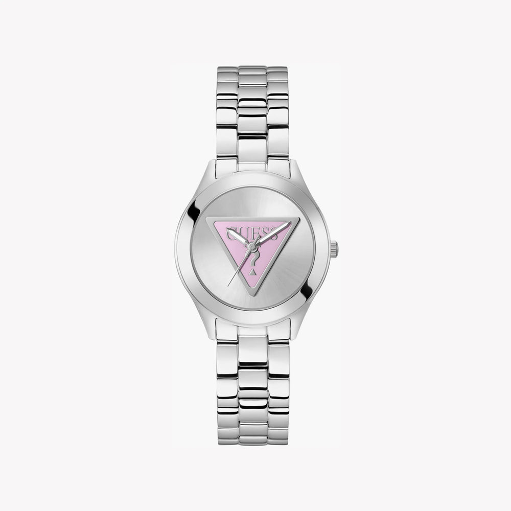 Guess Women's Silver Stainless Steel Watch, Silver Dial | Gw0675l1 by i-watch
