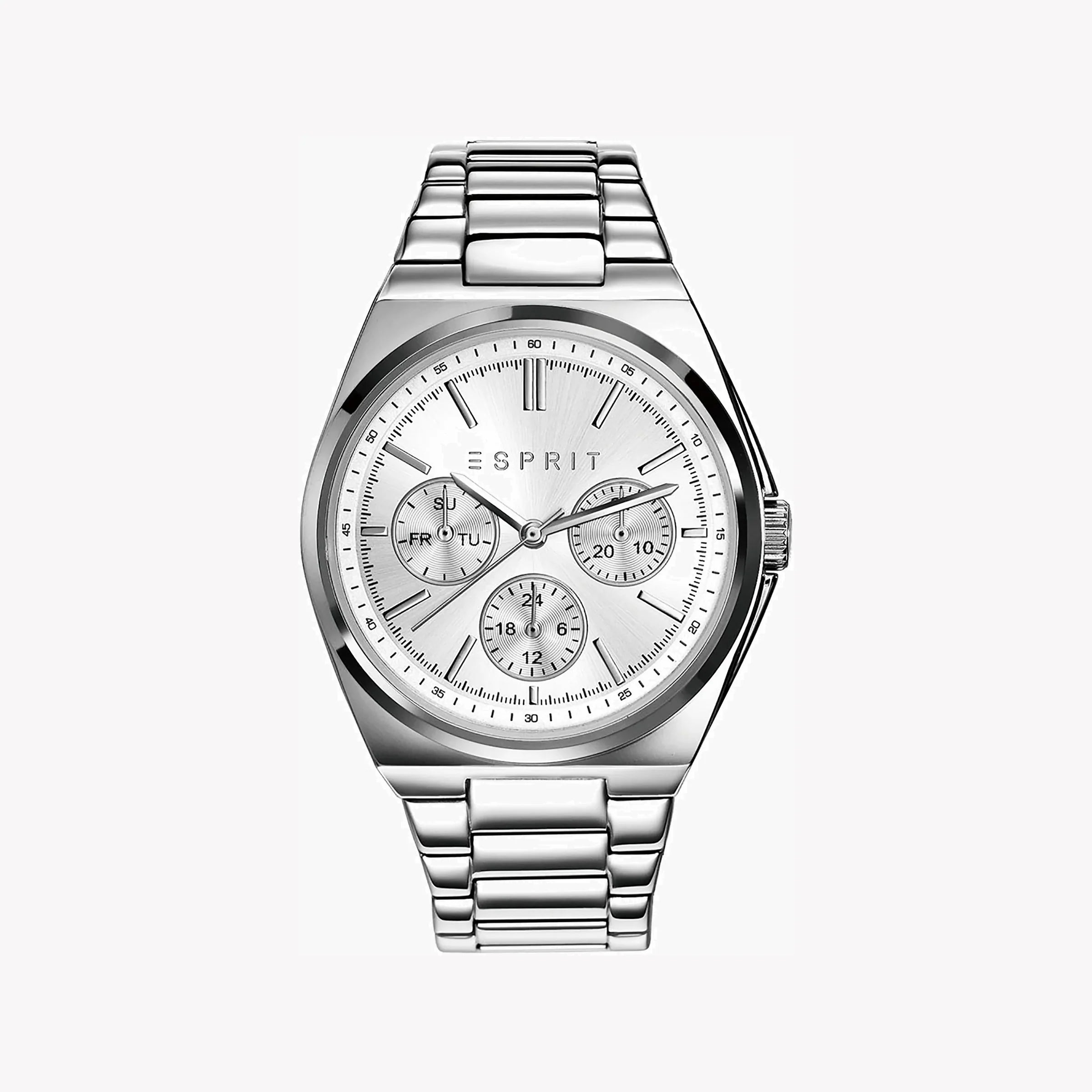 ESPRIT Women's Watch with Silver Stainless Steel Case and Silver Stainless Steel Band