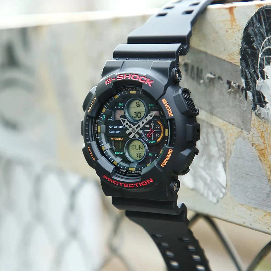 G-Shock Men's Black Resin Watch, Digital Dial | Ga-140-1a4dr by i-watch