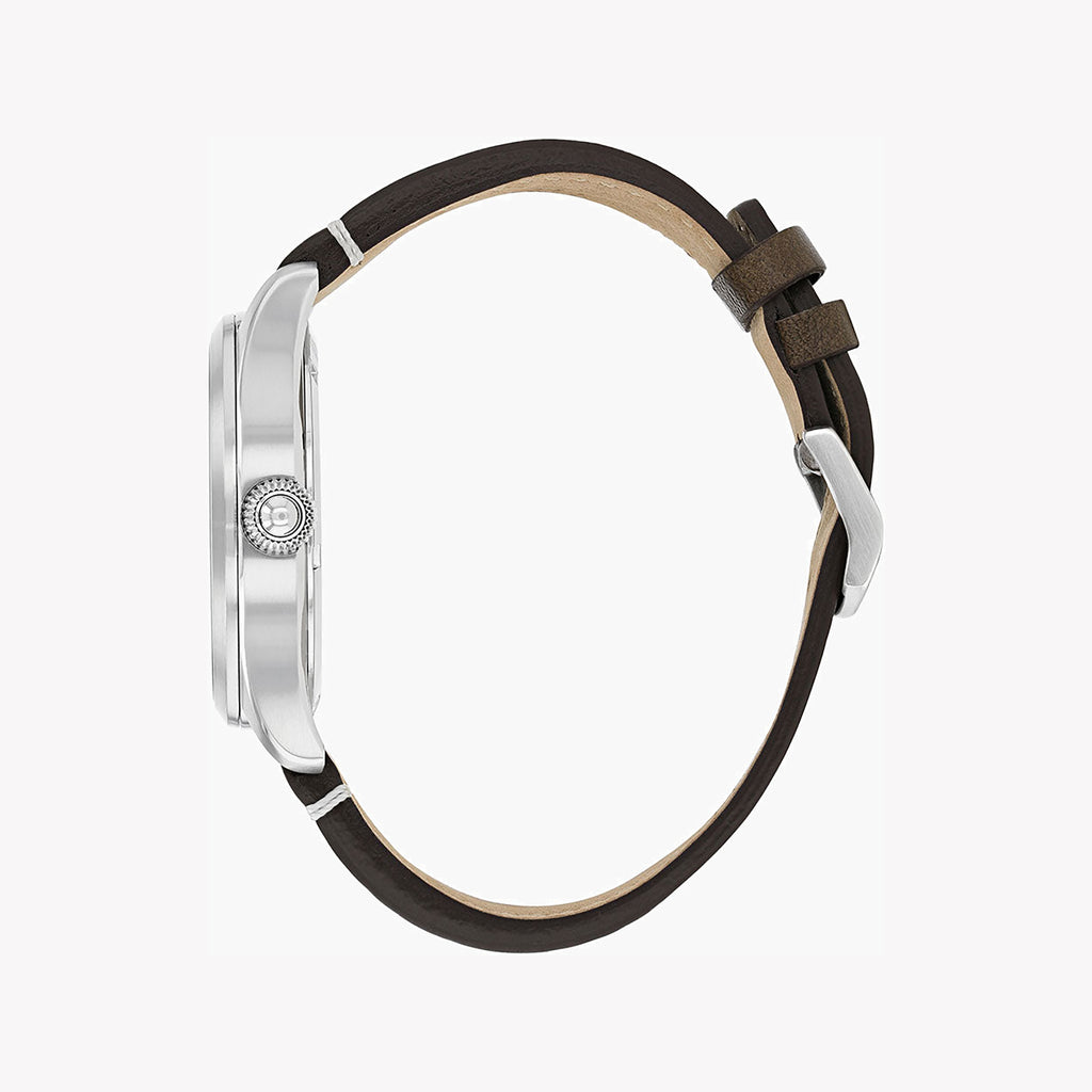 CITIZEN BM6838-25X STRIKING STYLE - ECO-DRIVE MEN'S WATCH with Green Dial & Brown Leather Band-i-Watch-2