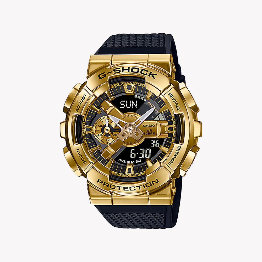 G-Shock Men's Gold & Black Watch, Resin Band | Gm-110g-1a9dr by i-watch