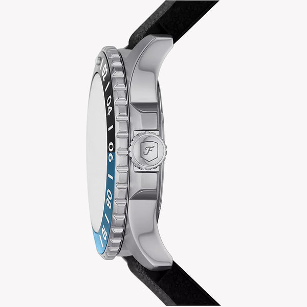 Fossil Men's Stainless Steel Watch, Black & Blue Dial | Fs6049 by i-watch