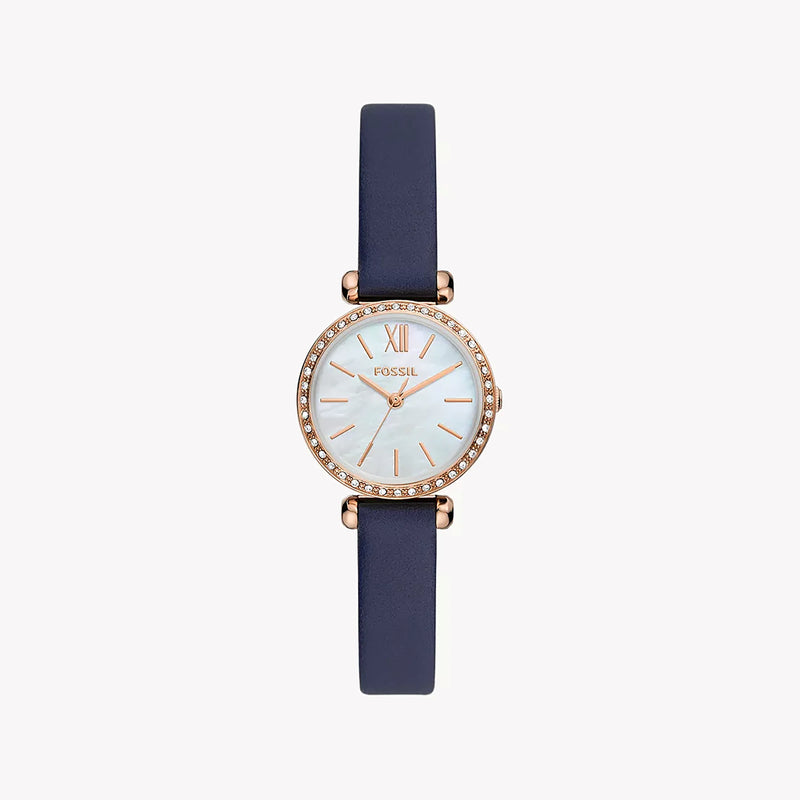 Fossil Women's Gold Stainless Steel, Blue Leather | Bq3899 by i-watch