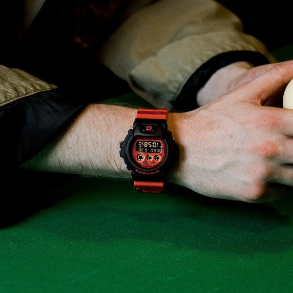 G-Shock Men's Black & Red Resin Watch, Digital | Dw-6900td-4dr by i-watch