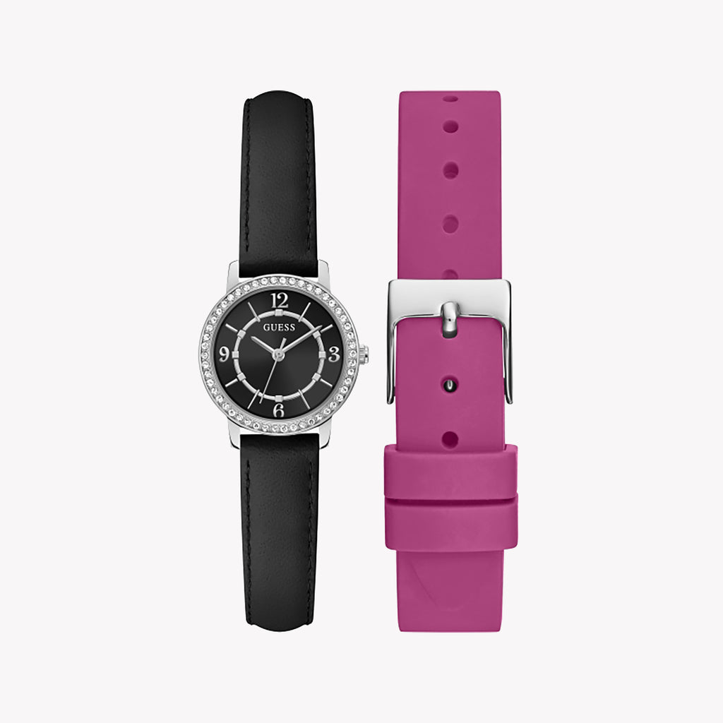 GUESS GW0643L1 CHIC TIMEPIECE - ELEGANCE MEETS FUNCTIONALITY IN BLACK & SILVER