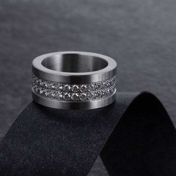 Zink Men's Silver Stainless Steel Ring | Zjrg044s