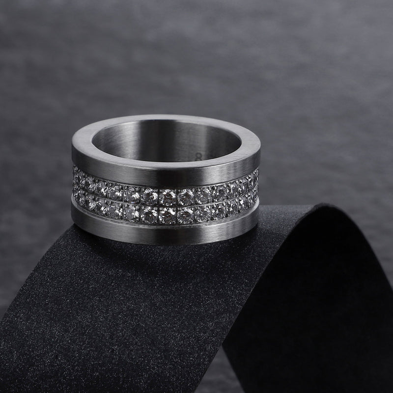 Zink Men's Silver Stainless Steel Ring | Zjrg044s