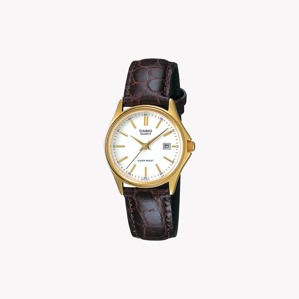 LTP-1183Q-7ADF ELEGANT EXCELLENCE - TIMELESS WOMEN'S WATCH IN GOLD & BROWN
