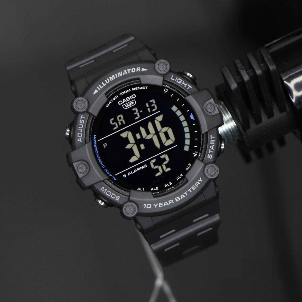 Casio Men's Black Resin Watch, Digital Display | AE-1500WH-8BV