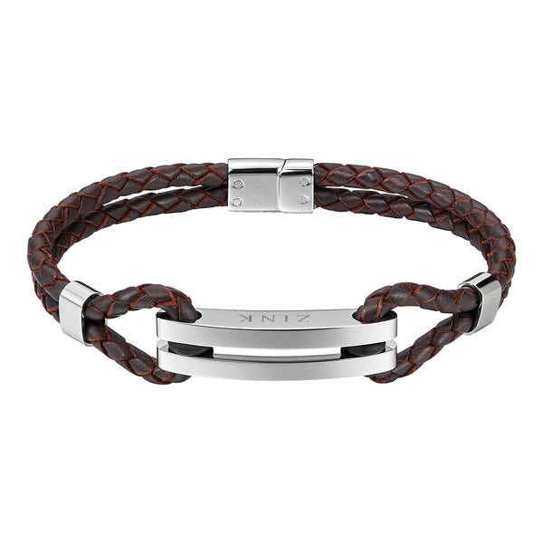 Zjbc016slpbr Zink Men's Bracelet