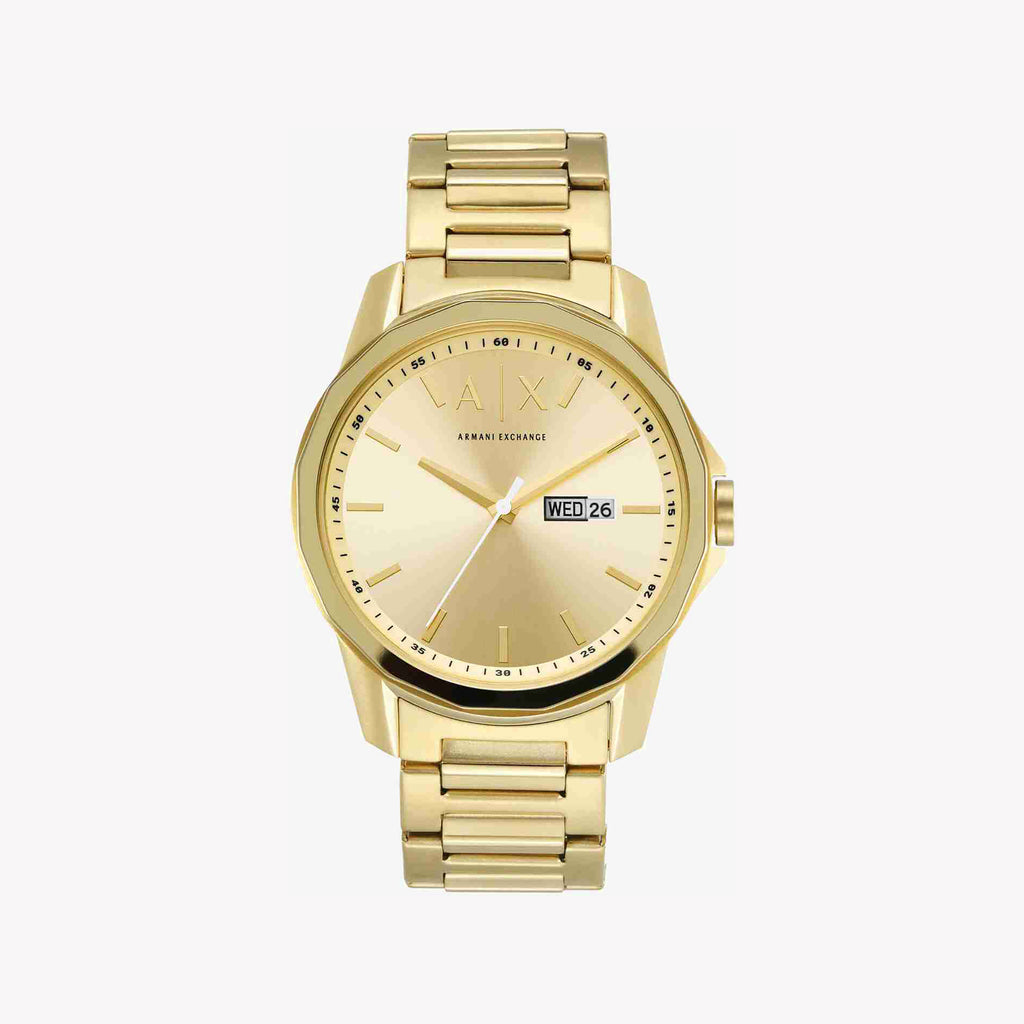 **ARMAANI EXCHANGE AX1734 - BOLD GOLD SOPHISTICATION - MEN'S STAINLESS STEEL WATCH**