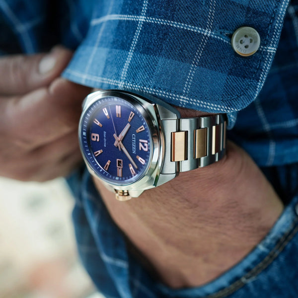 Citizen Aw1726-55l Bold Performance - Modern Men's Stainless Steel Watch With Blue Dial by i-watch