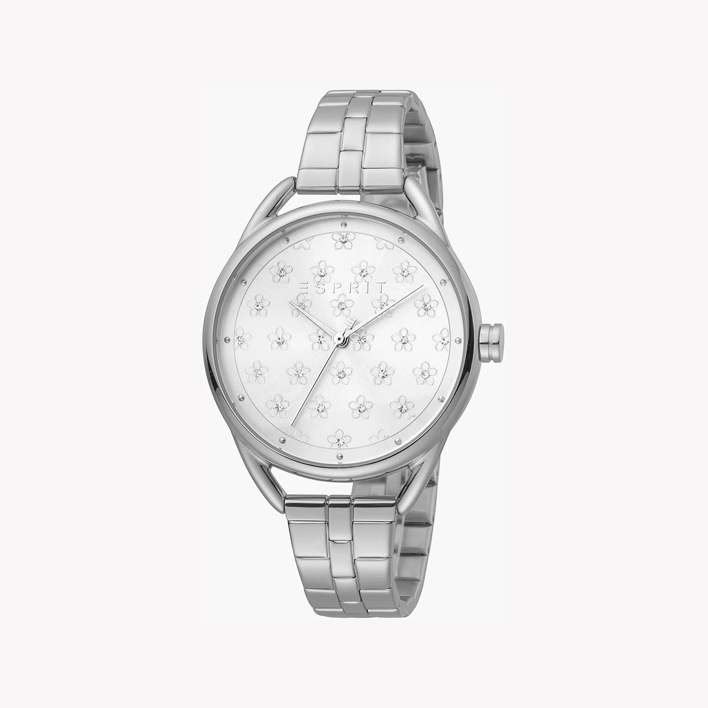 ESPRIT Women's Watch with Silver Stainless Steel Case and Silver Stainless Steel Band