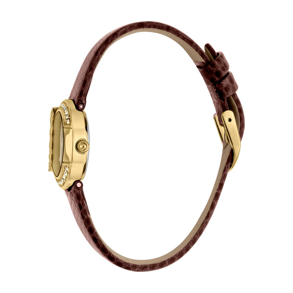 Just Cavalli Women's Watch With Gold Stainless Steel Case And Brown Leather Band by i-watch