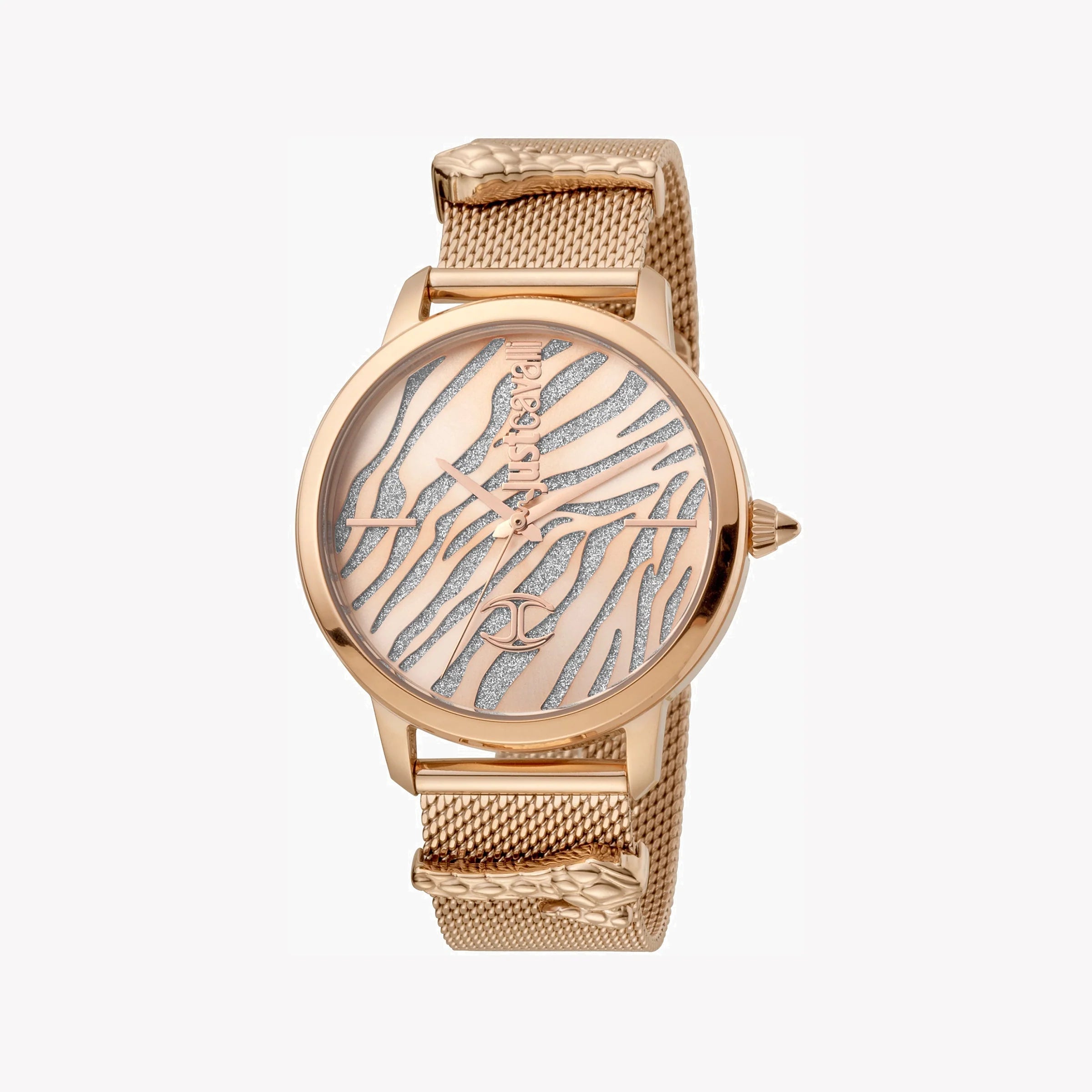 JUST CAVALLI Women's Watch with Rose Gold Stainless Steel Case and Rose Gold Stainless Steel Band