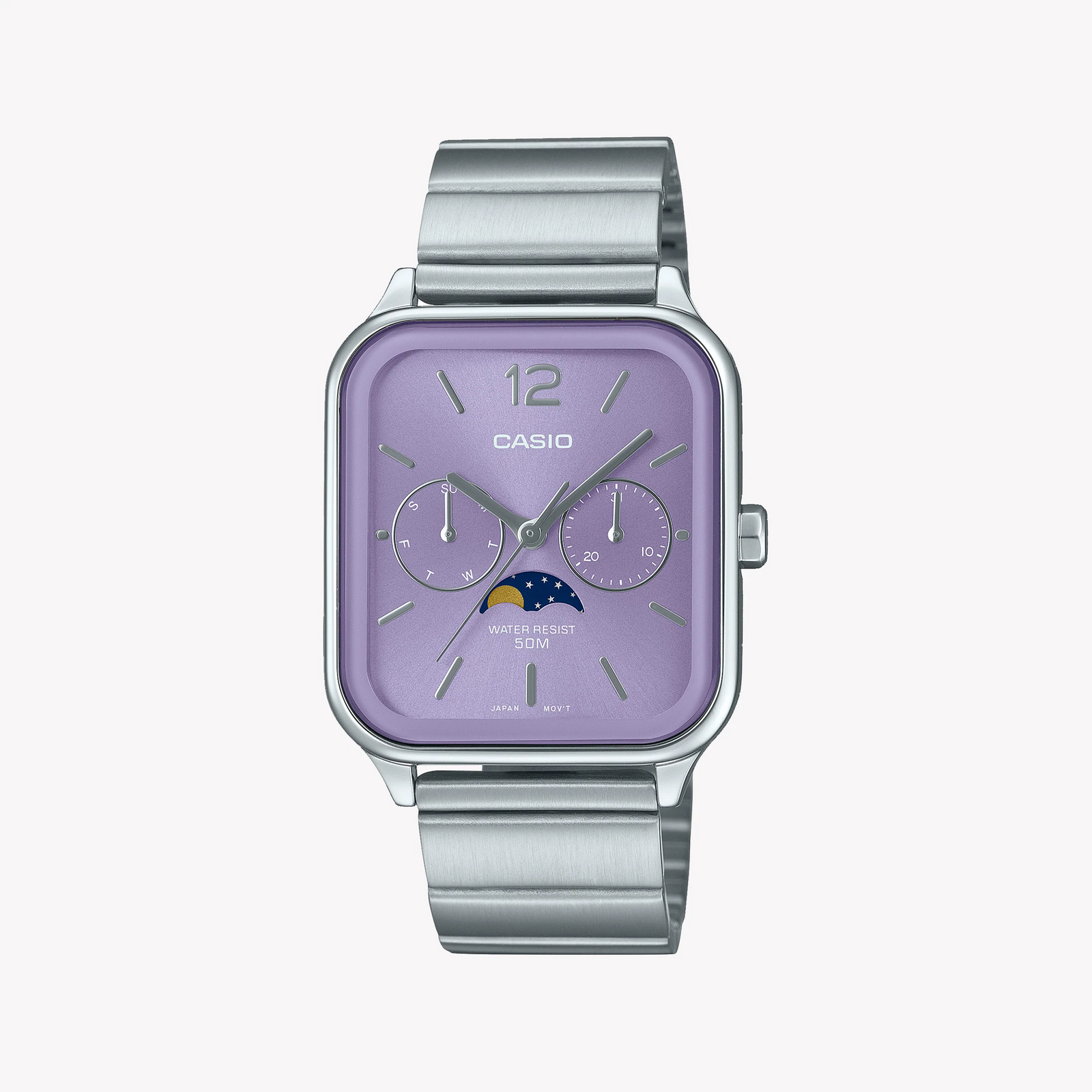 Casio Men's Silver Watch, Purple Dial | Mtp-M305d-6avdf by i-watch