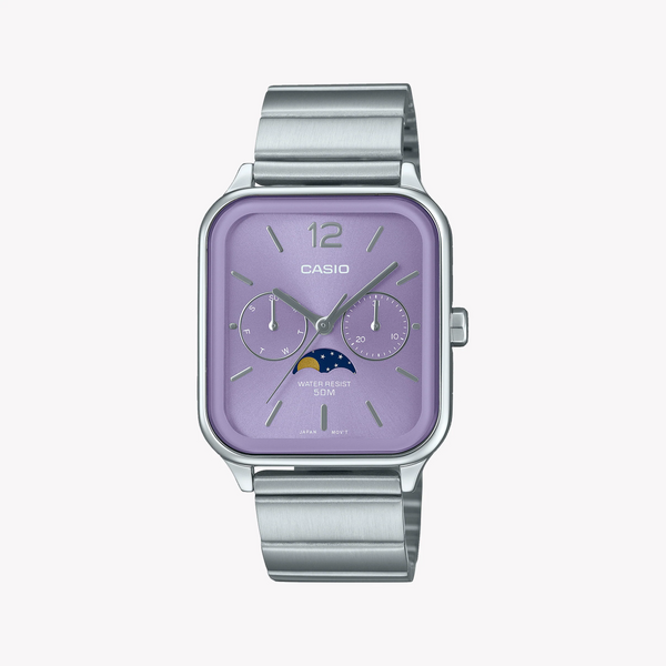 Casio Men's Silver Watch, Purple Dial | Mtp-M305d-6avdf by i-watch