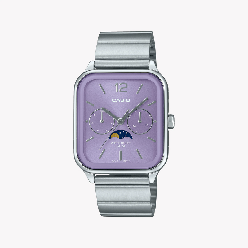 Casio Men's Silver Watch, Purple Dial | Mtp-M305d-6avdf by i-watch
