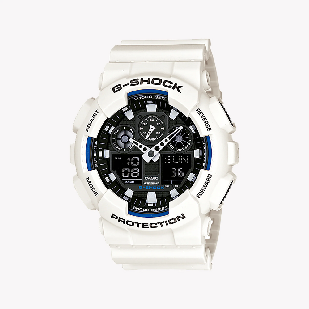 Casio G-Shock Ga100b-7a Stylish Endurance - Men's White Resin Watch For Adventure by i-watch