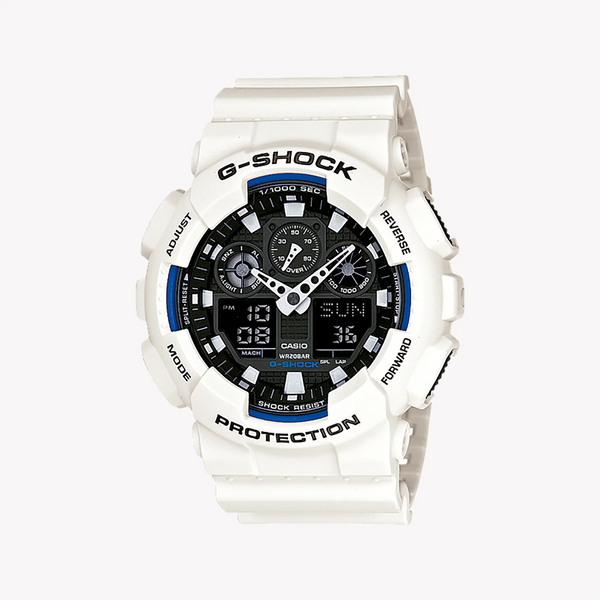 Casio G-Shock Ga100b-7a Stylish Endurance - Men's White Resin Watch For Adventure by i-watch