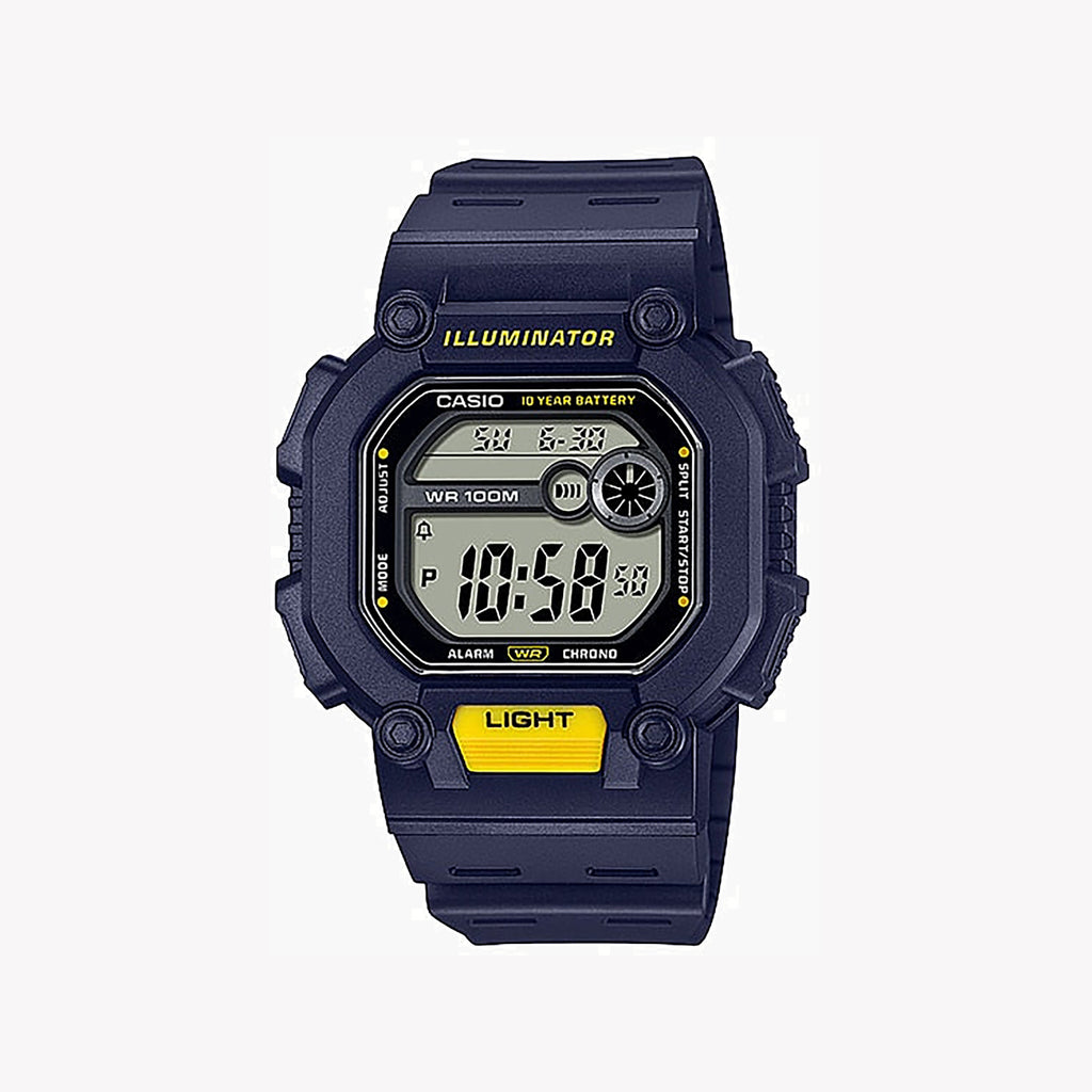 CASIO W-737H-2AVDF SPORTY STYLE - VERSATILE MEN'S WATCH WITH BLACK RESIN BAND AND DIGITAL DIAL