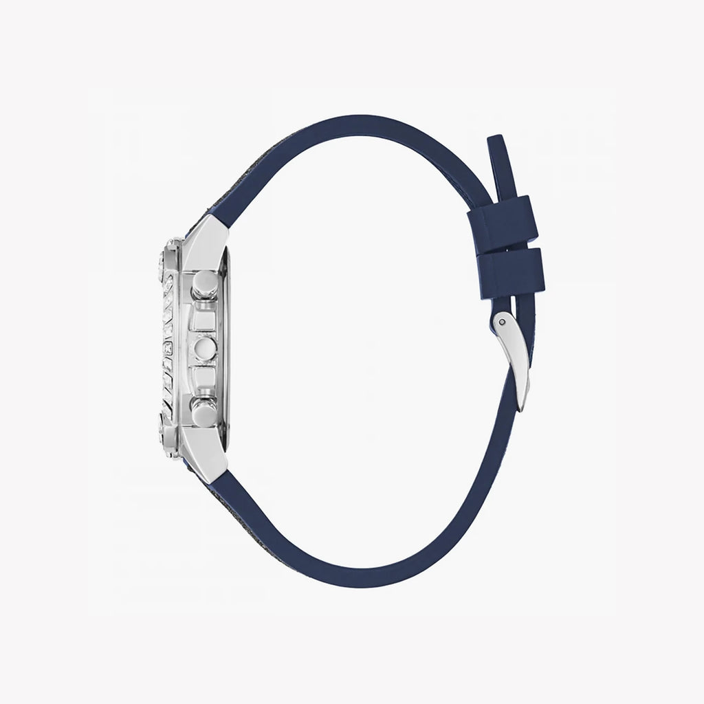 GUESS GW0313L1 SILVER GLITZ - STYLISH SOPHISTICATION Women's Watch with Silicone Band and Clear Dial-i-Watch-2