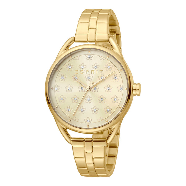 Esprit Women's Watch With Gold Stainless Steel Case And Gold Stainless Steel Band by i-watch