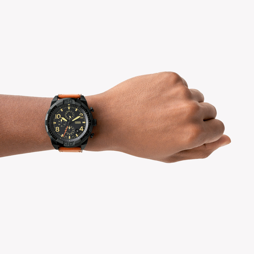 FOSSIL FS5714 TIMELESS ELEGANCE - SOPHISTICATED MEN'S WATCH WITH BLACK DIAL & BROWN LEATHER STRAP-i-Watch-4