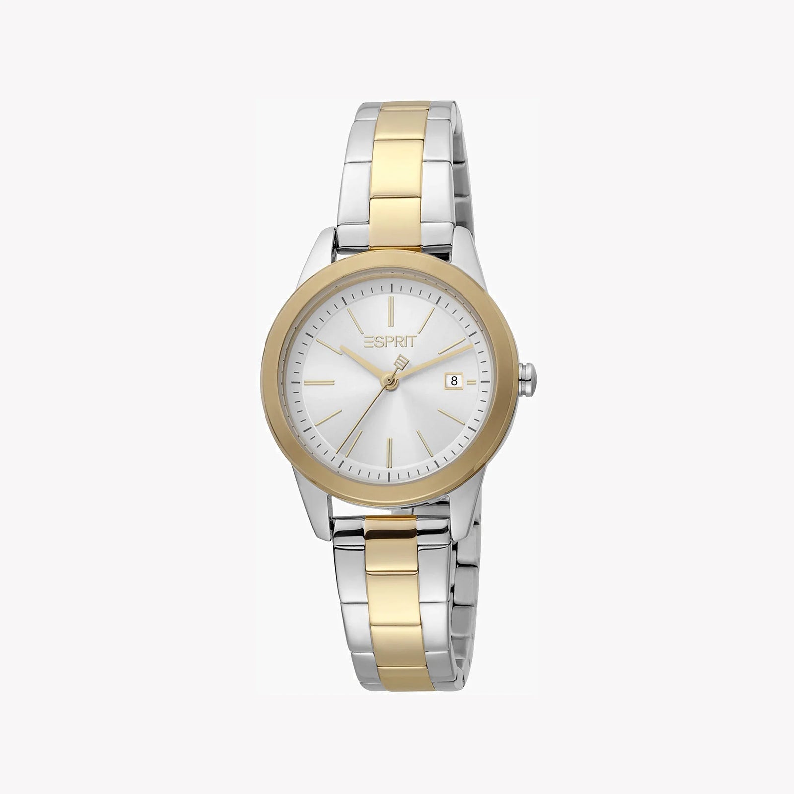Esprit Women's Silver & Gold Stainless Steel Watch, Silver Dial | Es1l123m0078 by i-watch
