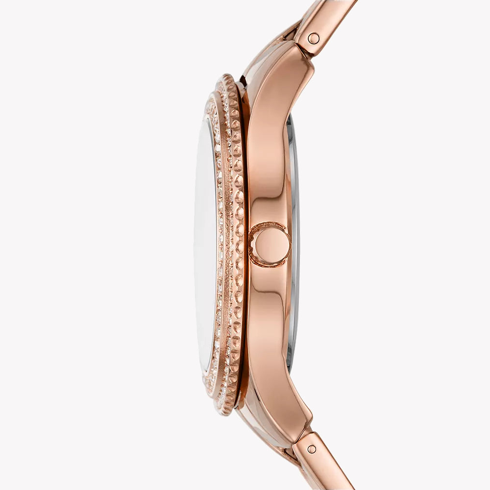 FOSSIL ES5131 ROSE GOLD ELEGANCE - TIMELESS WOMEN'S WATCH WITH CHIC WHITE DIAL-i-Watch-2