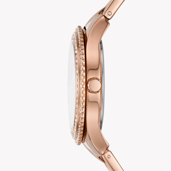 Fossil Women's Rose Gold Watch, White Dial | Es5131 by i-watch