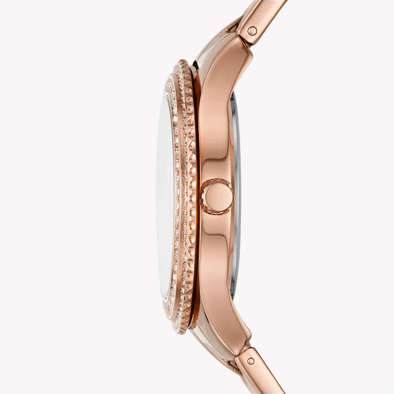 Fossil Women's Rose Gold Watch, White Dial | Es5131 by i-watch