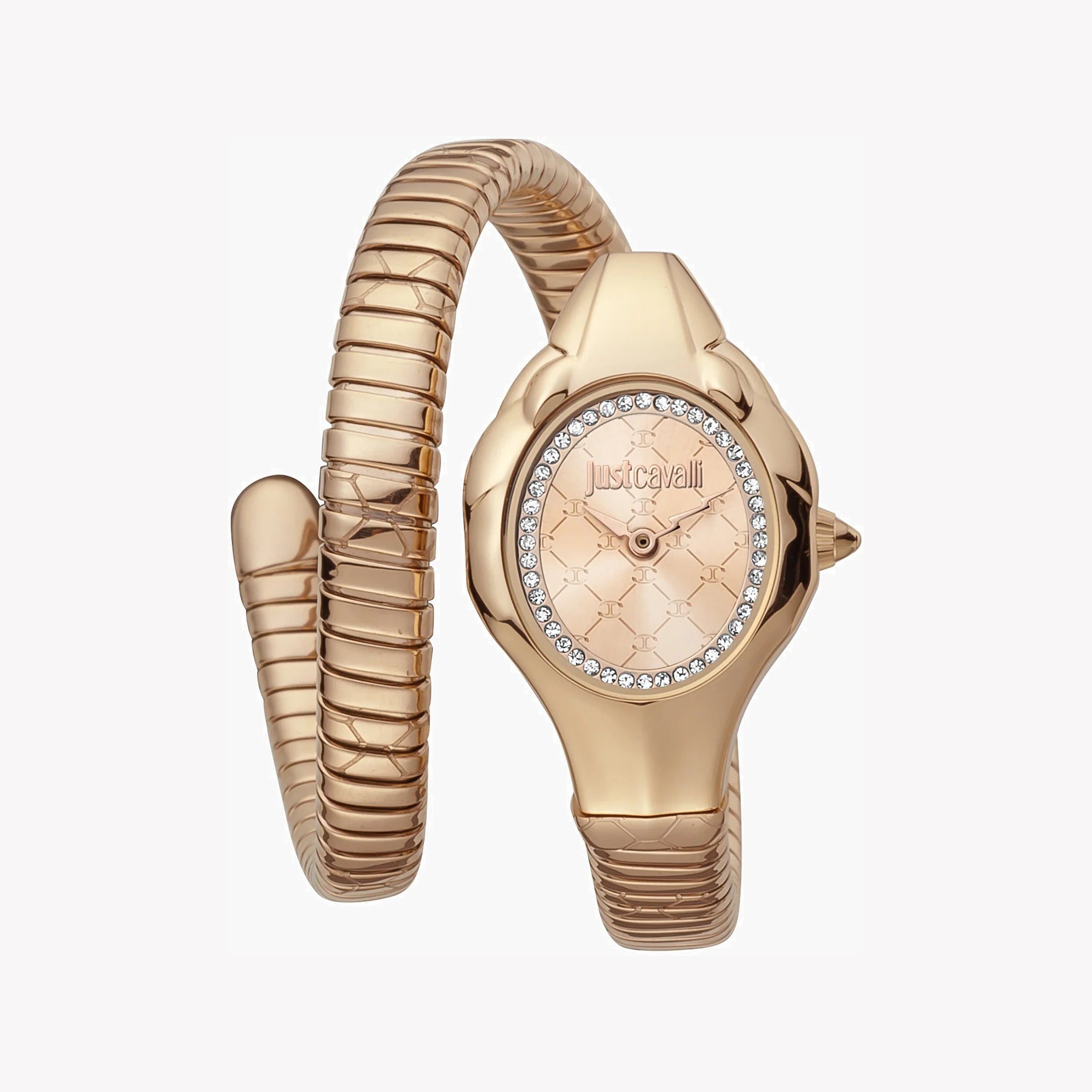 JUST CAVALLI Women's Watch with Rose Gold Rose Gold Case and Rose Gold Stainless Steel Band