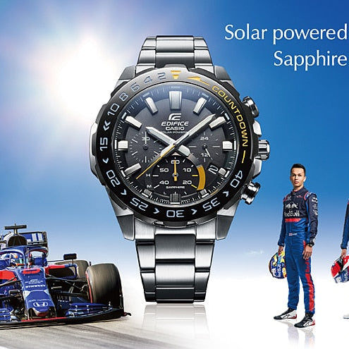 CASIO EDIFICE EFS-S550DB-1AVUDF - BOLD SPORTY MEN'S WATCH WITH SOLAR POWER & SAPPHIRE GLASS