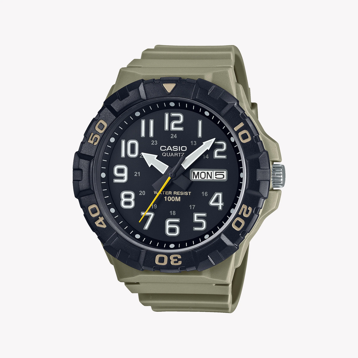 Casio Men's Black Resin Watch, Green Band | Mrw-210h-5avdf by i-watch