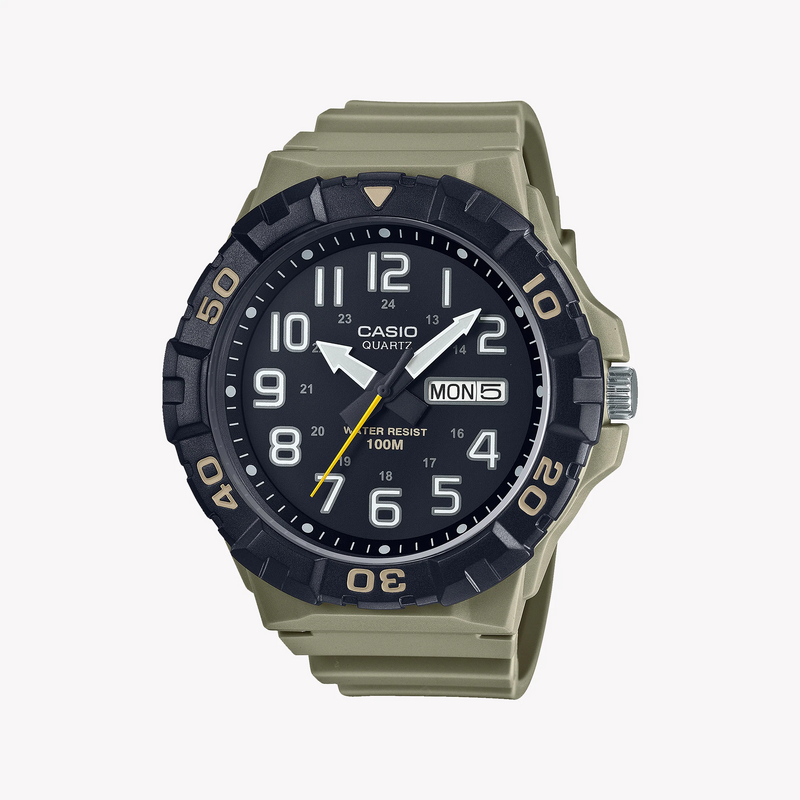 Casio Men's Black Resin Watch, Green Band | Mrw-210h-5avdf by i-watch