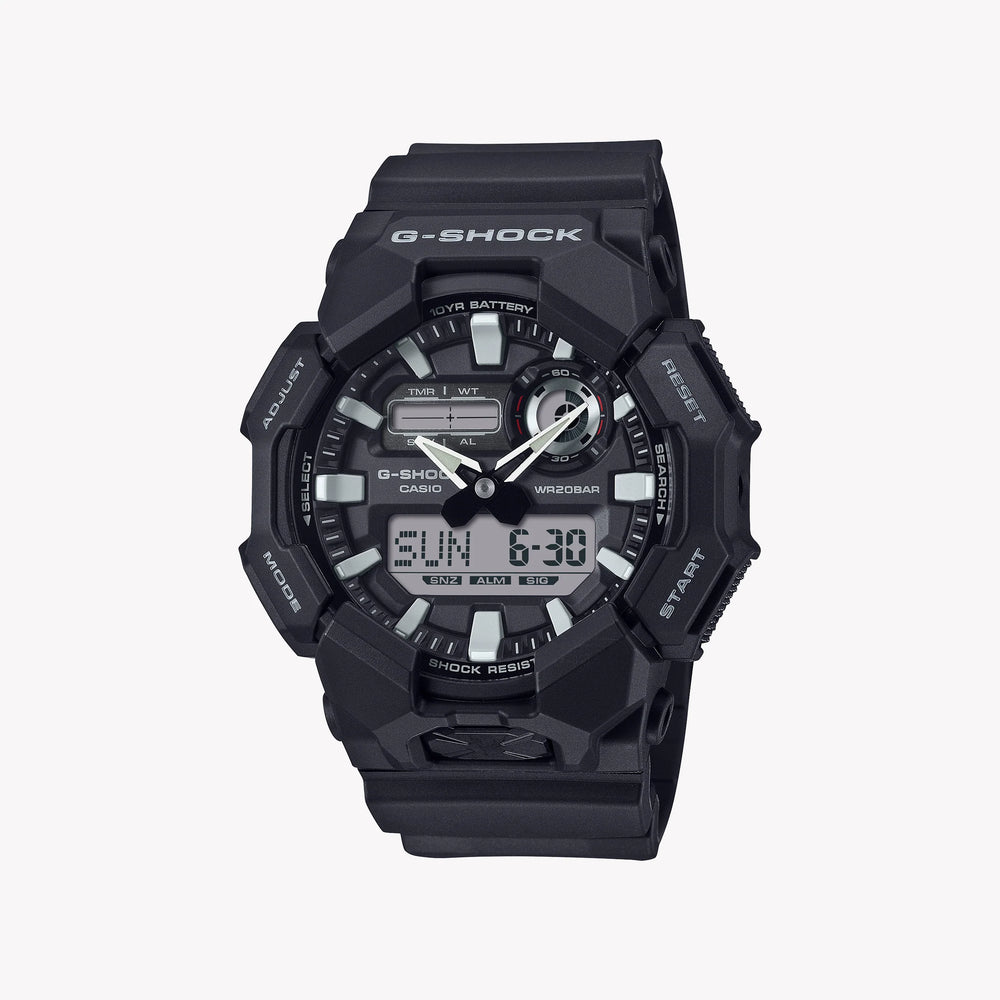 CASIO G-SHOCK GA-010-1AER POWERPLAY - ULTIMATE BLACK MEN'S SPORT WATCH