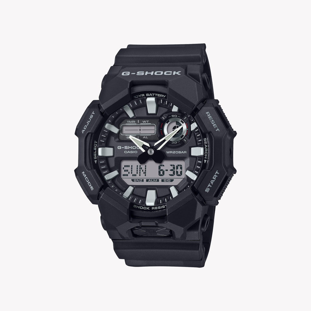 CASIO G-SHOCK GA-010-1AER POWERPLAY - ULTIMATE BLACK MEN'S SPORT WATCH