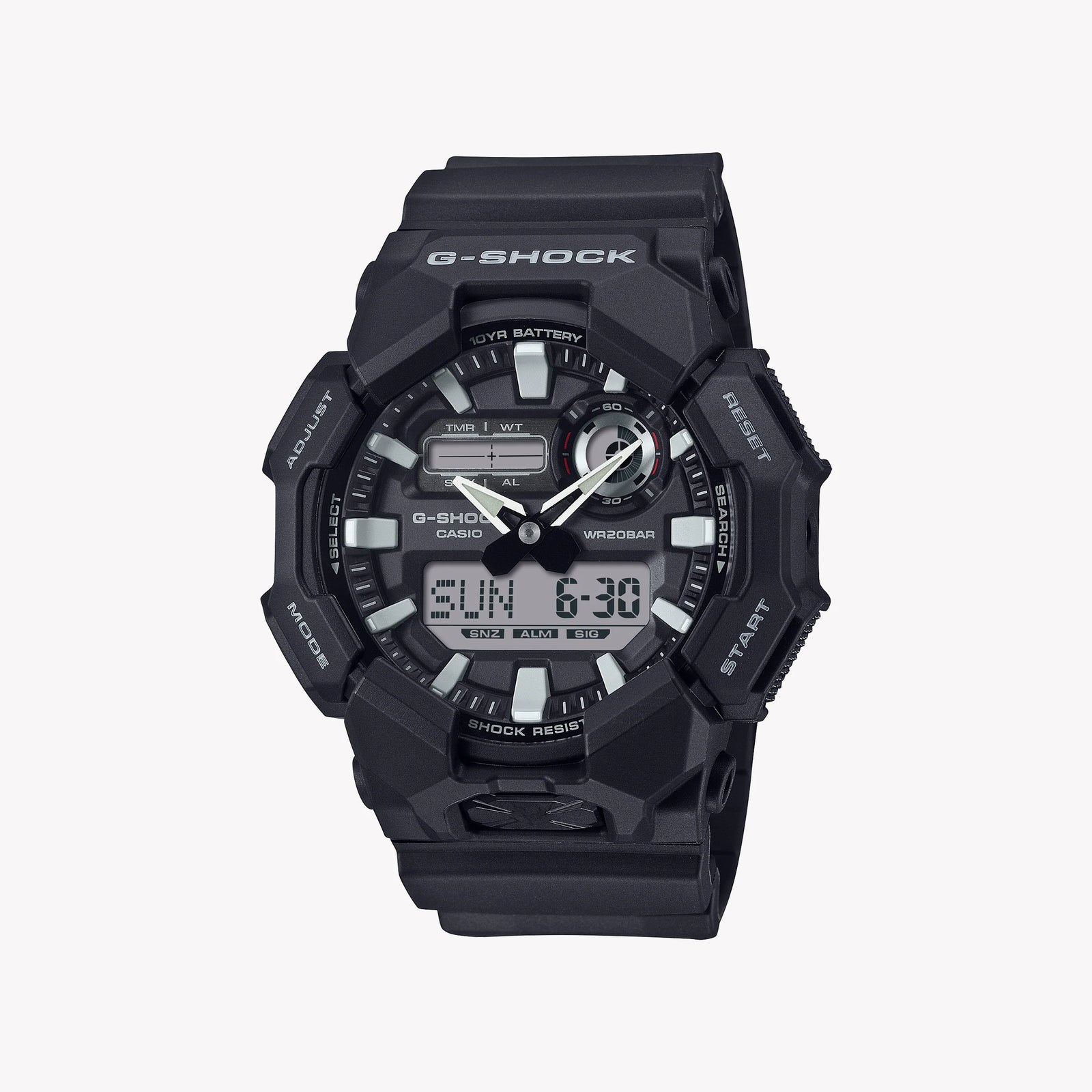CASIO G-SHOCK GA-010-1AER POWERPLAY - ULTIMATE BLACK MEN'S SPORT WATCH