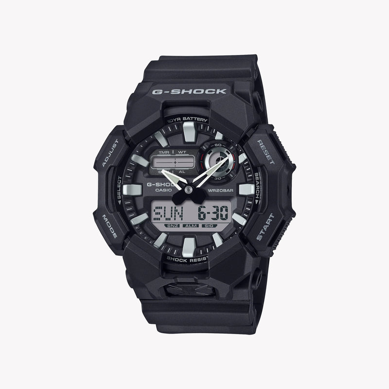 CASIO G-SHOCK GA-010-1AER POWERPLAY - ULTIMATE BLACK MEN'S SPORT WATCH