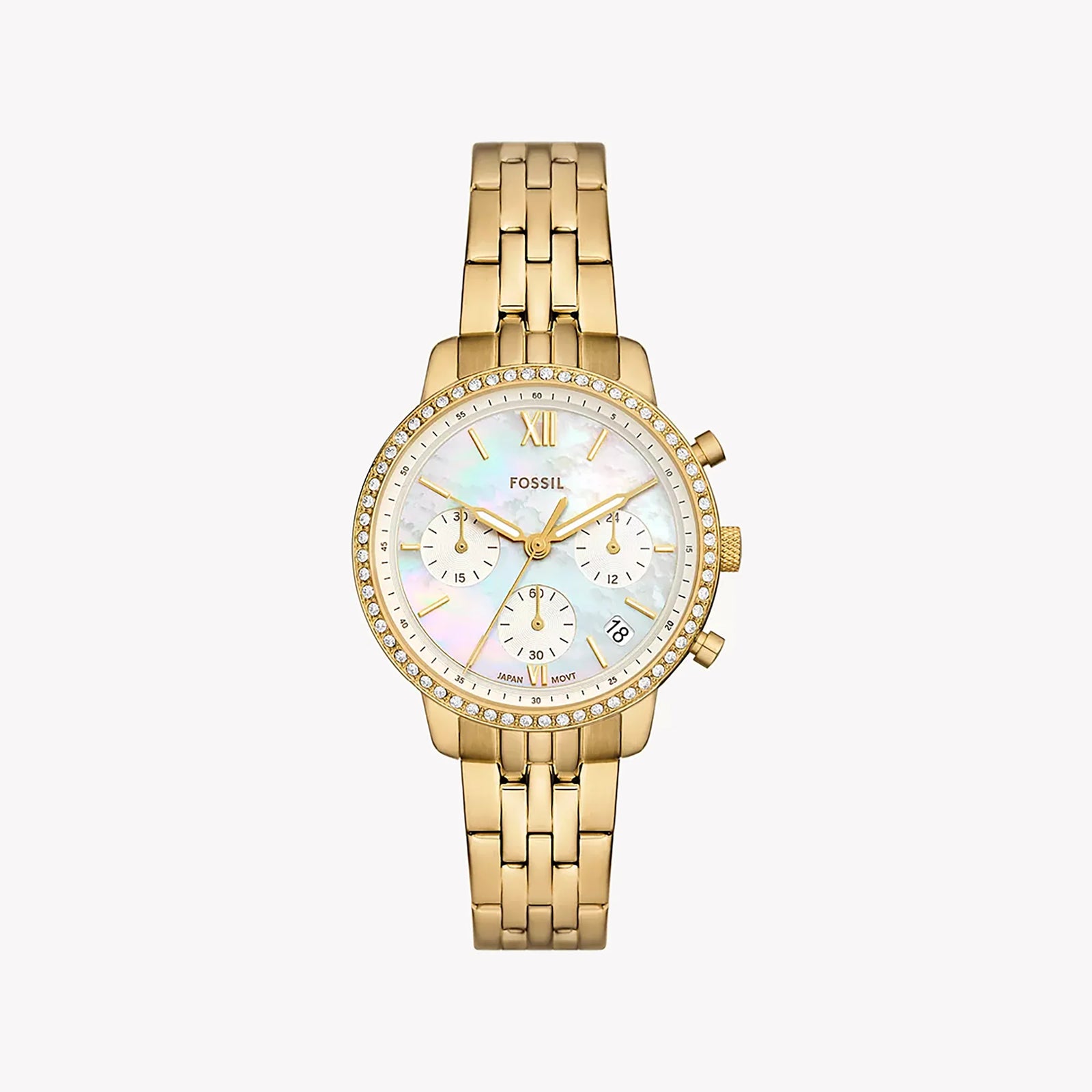 Fossil Women's Gold Stainless Steel Watch, White Dial | Es5358 by i-watch