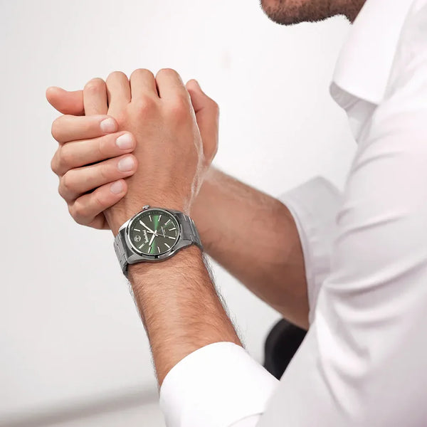 Timberland Men's Silver Watch, Green Dial | Tdwgg0010806 by i-watch