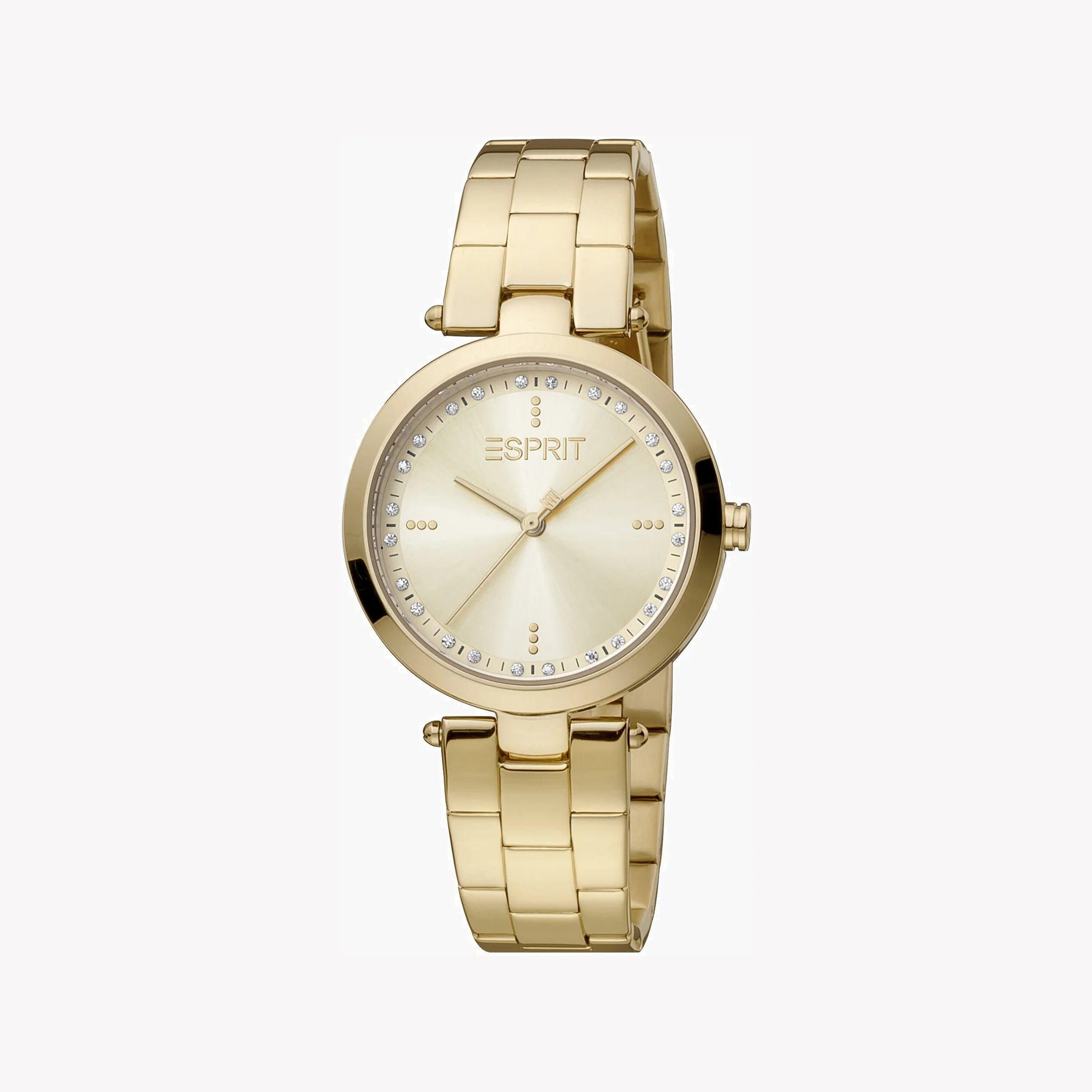 ESPRIT Women's Watch with Gold Stainless Steel Case and Gold Stainless Steel Band