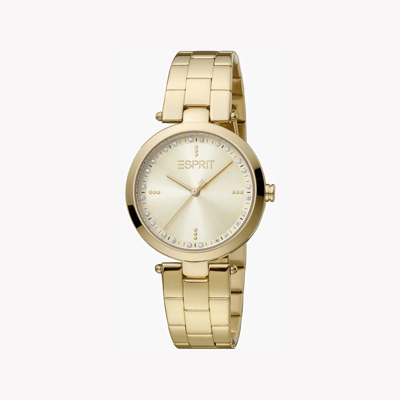 Esprit Women's Gold Stainless Steel Watch, Champagne Dial | Es1l188m0015 by i-watch